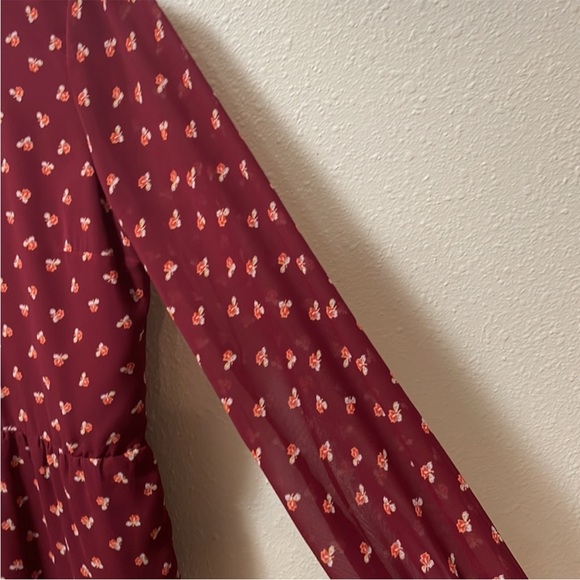 NWOT A&F Maroon Floral Romper - Picture 4 of 7